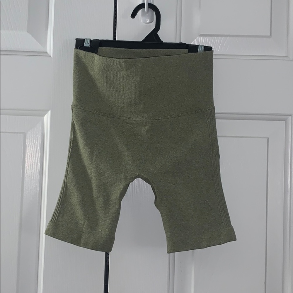 Olive Green Biker Shorts